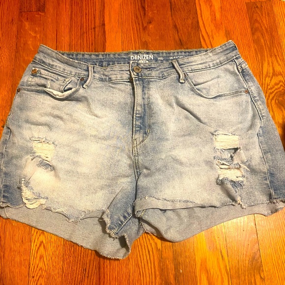 Denizen High Rise Jean Shorts, Size 16 - Picture 1 of 2